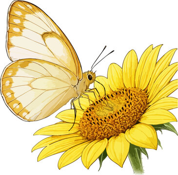 Leptosia nina illustration art