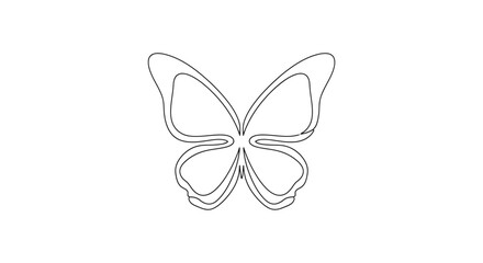 Butterfly Drawing Line Art Illustration. © Klip