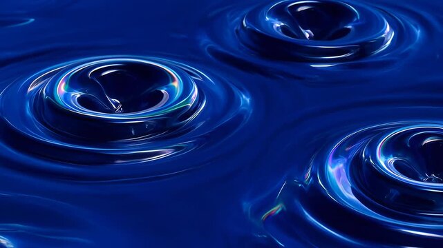 Colourful fluid liquid art abstract blue ripple swirl wave glossy texture background, calming modern pattern with smooth glossy ring surface and modern searchable SEO design
