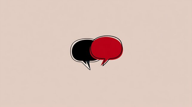 Colorful Speech Bubbles Design on Minimalist Background for Communication