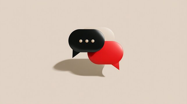 Colorful Speech Bubbles Representing Communication and Conversation