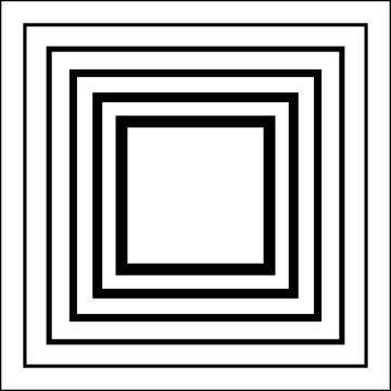 Square line gradient. Geometric shapes
