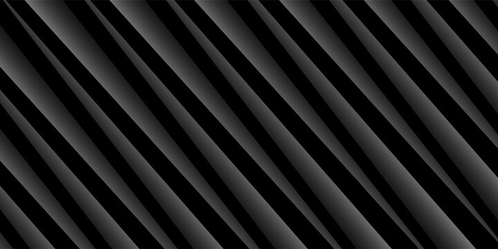 Black and grey modern abstract wide banner with lines and geometric shapes. Gray and black business corporate. suit for media in product design