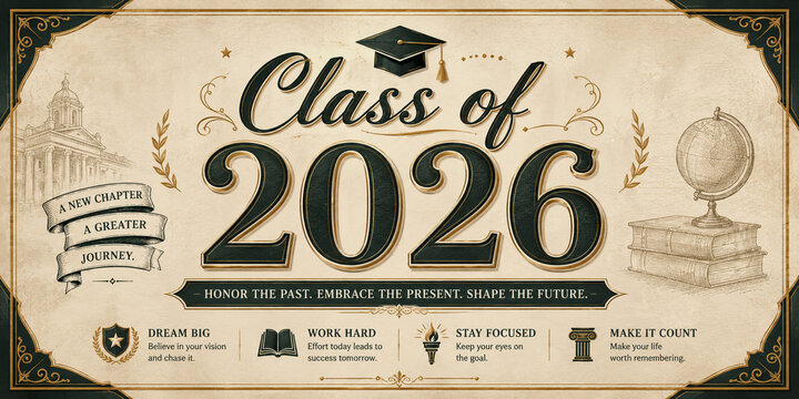 Class of 2026 Ancient Greek Graduation Banner