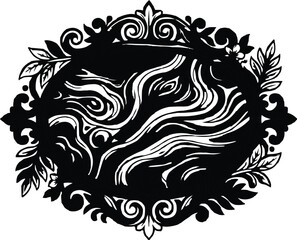 Obraz premium Whimsical Wolf Silhouette