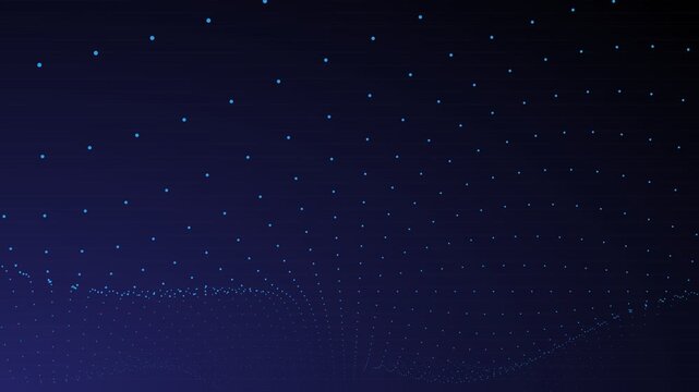 Abstract Digital Network Grid with Blue Dots