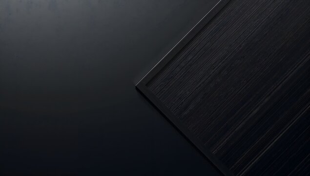 Minimalist abstract dark background with matte and brushed textures