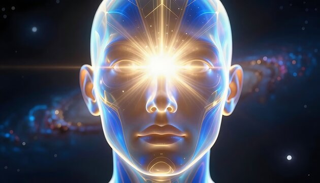 human head in space