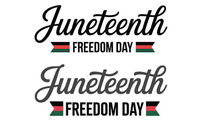 Obraz premium Elegant juneteenth freedom day typography design with african inspired colors and celebration theme