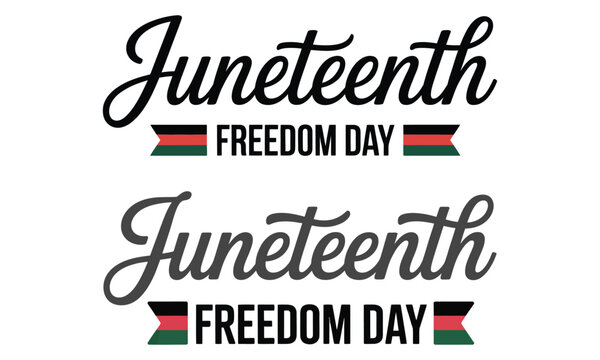  Elegant juneteenth freedom day typography design with african inspired colors and celebration theme