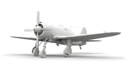 Fototapeta premium Vintage airplane on a runway with clear skies and open cockpit