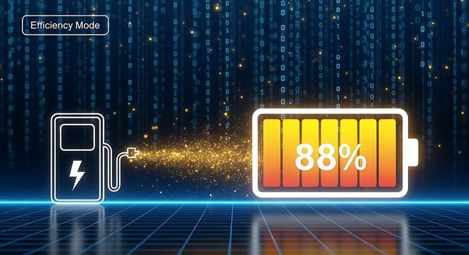 Electric vehicle battery charging to 88 percent