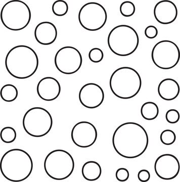 Black outline circles of varying sizes on a white background