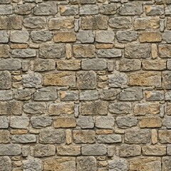 Naklejka premium Close-up of old stone brick wall.
