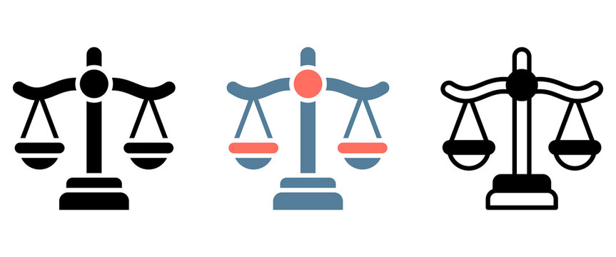 Law Icon Collection Set  Glyph & Mixed Style  
