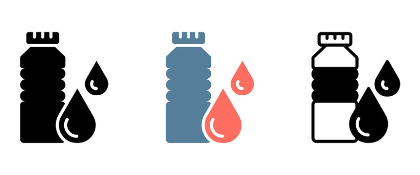 Water Icon Collection Set  Glyph & Mixed Style  