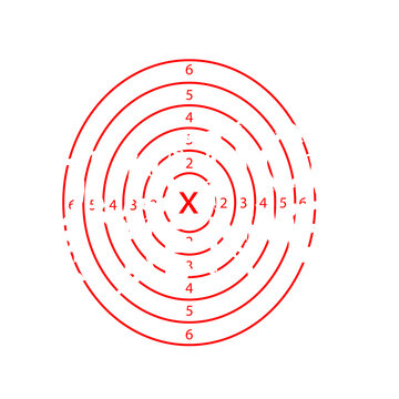 Minimalist target crosshair graphic design for streetwear apparel vector