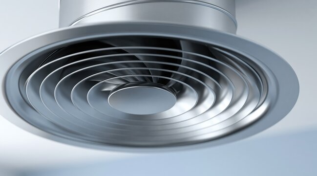 Modern metal ventilation system round ceiling air diffuser with fan blades