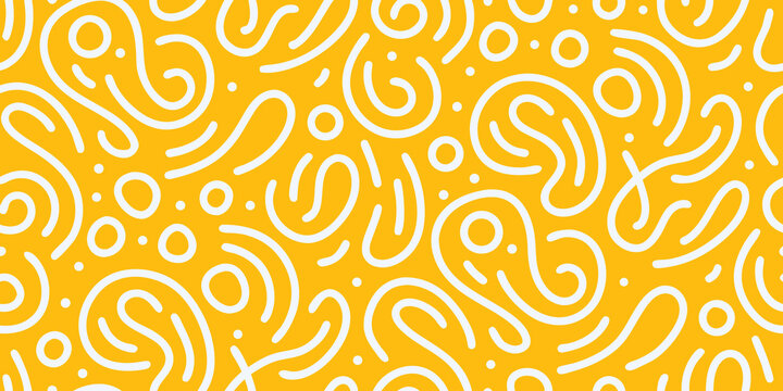 abstract seamless pattern of white curvy lines on a vibrant yellow background high quality professional