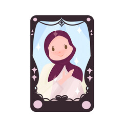 Elegant Hijabi Hand-Drawn Profile Portrait © Annisa