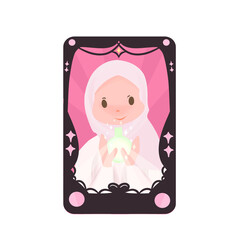 Elegant Hijabi Hand-Drawn Profile Portrait © Annisa