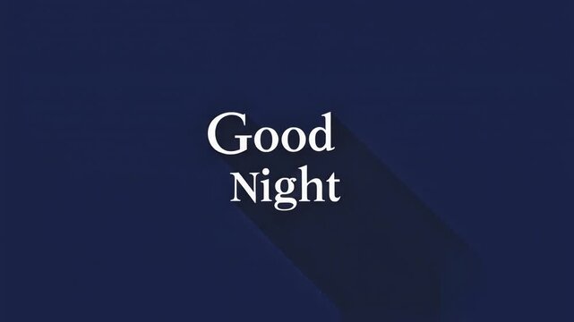 Good Night Wishes A Serene Blue Background with White Text, Perfect for Evening Greetings and Peaceful Slumber