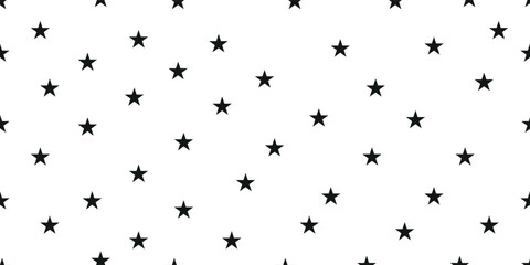 Naklejka premium Seamless cute small scale black stars fabric design pattern