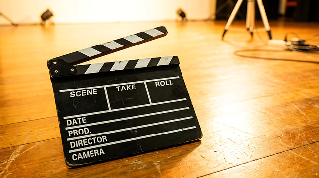 Film clapper board, movie prop, cinema accessory, filmmaking tool
