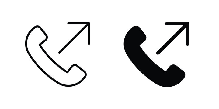 Call outgoing icon vector concept set