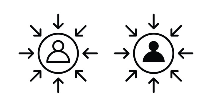 Centric consumer icon vector concept set