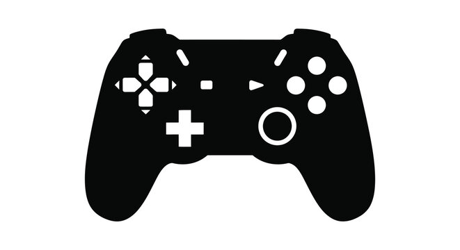 Game controller silhouette on a white background silhouette high quality professional detailed