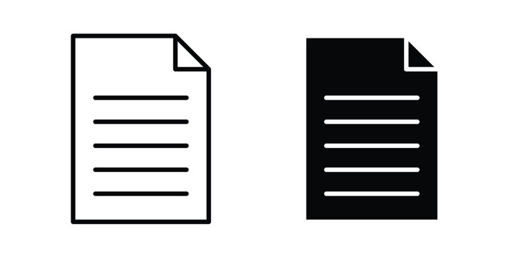 Document file icon vector concept set