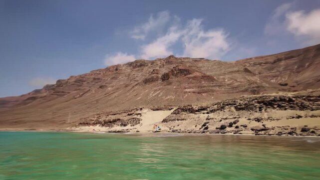 Sailing towards Risco beach in Lanzarote