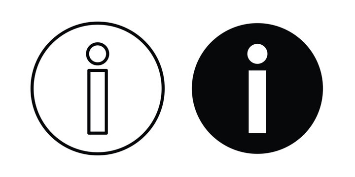 Info icon vector concept set