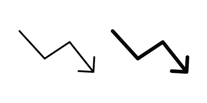 Loss Chart Icon vector concept set