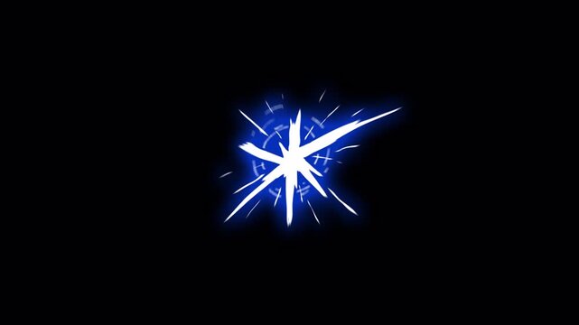 Cartoon Blue Shockwave Explosion, Gunshot vfx