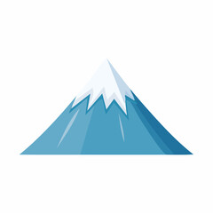 Fototapeta premium Stylized Snow-Capped Mountain Peak