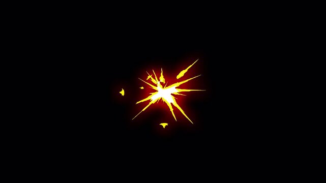 Cartoon Explosive Fire Burst Gunshot vfx