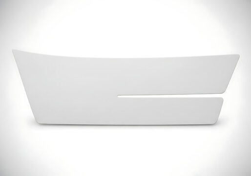 Isolated grey car side door decal sticker with horizontal cut design, automotive body wrap element for custom vehicle styling