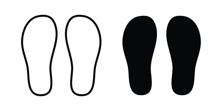 Soles icon vector concept set