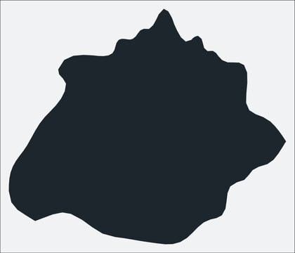 Aguascalientes, MX, Mexico map. Just a simple border map. Shape of the region. Blank boundary outline. Vector illustration.