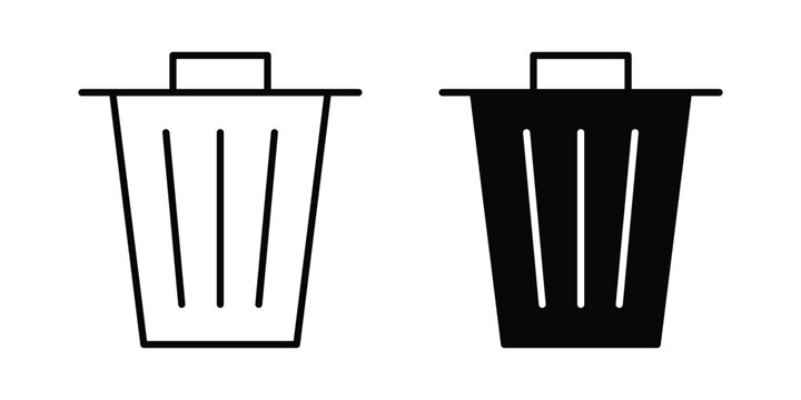 Trash icon vector concept set