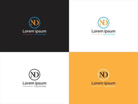 ND letter logo templete design