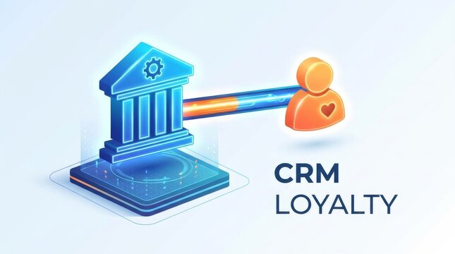 Business Bank Connection To Customer Loyalty Concept