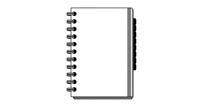 A spiral bound notebook with a blank cover