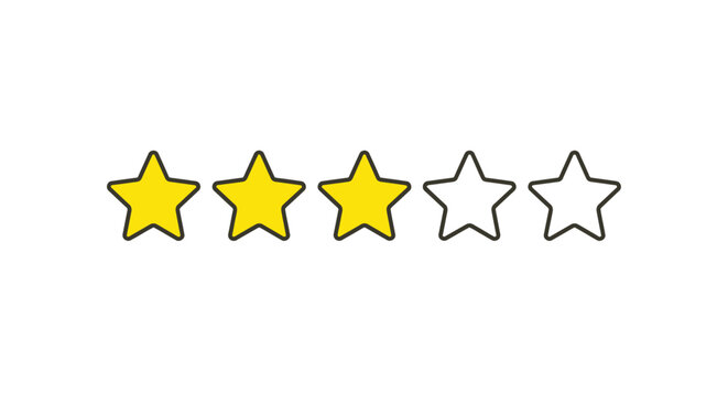 Three out of Five Stars Rating - Customer Satisfaction, Quality Assessment