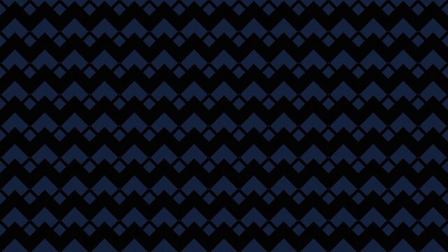 Dark navy blue and black seamless geometric pattern featuring repeating chevron stripes and small diamond shapes for a modern minimalist background.