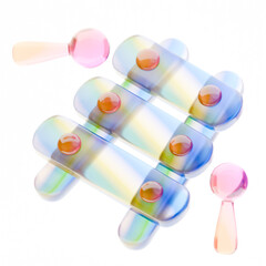 Obraz premium 3D Cute School Kids Icon Teacher Education Preschool Kindergarten Toy Children Study Learning Academic Cartoon