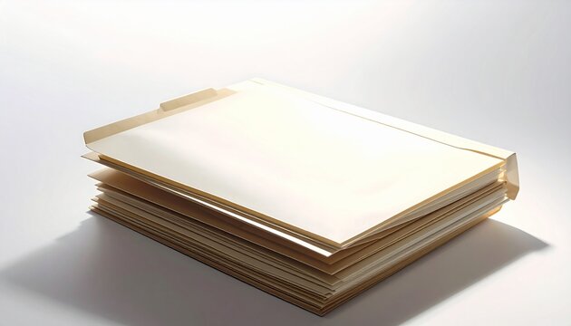 manila file folder, studio light. center frame, soft lighting, close up ,pure white background. high resolution, hyper-realistic
