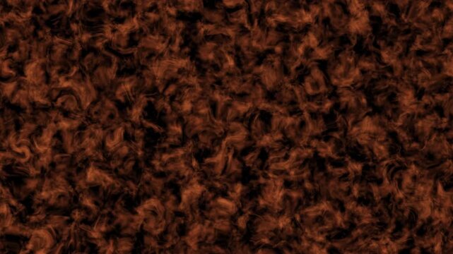 Warm ember colored abstract smoke burst slowly expanding and swirling on a dark background mysterious fluid motion